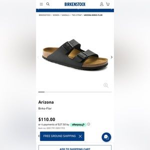 Women’s Black Arizona Birkenstocks // size EU 39 or 8/8.5 in US sizing